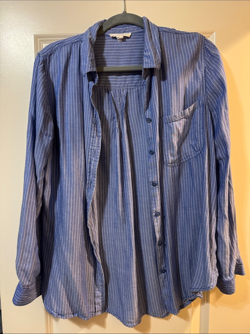 beachlunchlounge Blue Striped Button-Down Shirt
